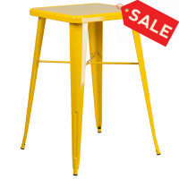 Flash Furniture CH-31330-YL-GG Square Bar Height Table in Yellow